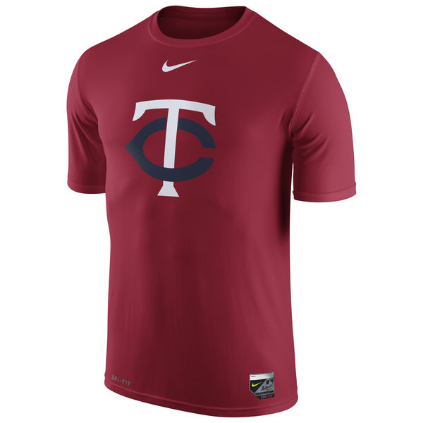 MLB Men Minnesota Twins Nike Authentic Collection Legend Logo 1.5 Performance TShirt Red